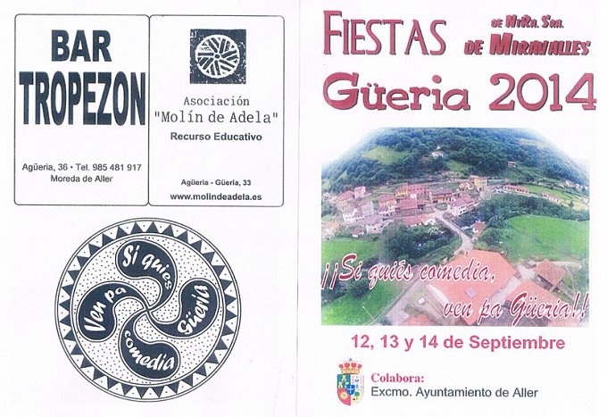 Portada programa fiestas Güeria 2014