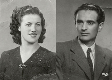 Foto antigua de Adela Pando y Silvino Cordero